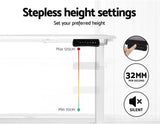 Electric Laptop Standing Desk 70-120cm Height Adjustable Sit Stand Desks 120cm X 60cm Desktop Table for Office Study Computer Workstation Home Use White Dual Motor Whole Piece Monitor Riser