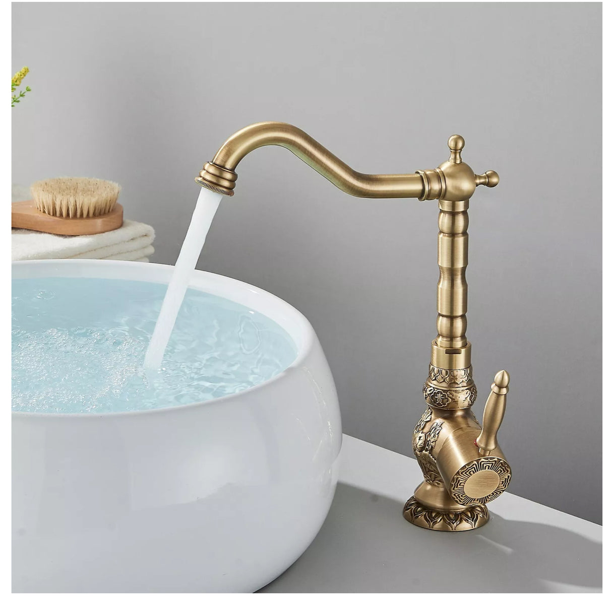 Antique Brass Basin Sink Tap Mixer Bathroom Vanity Sink Single Lever Faucet WELS