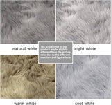 Ultra Soft Fluffy Rug Pink Faux Sheepskin Fur Rug Shaggy Couch Cover Furry Carpet for Kids Room Fuzzy Plush Rug for Bedroom Living Room Runner, 2x6 Feet (Sheepskin Shape,Pink)