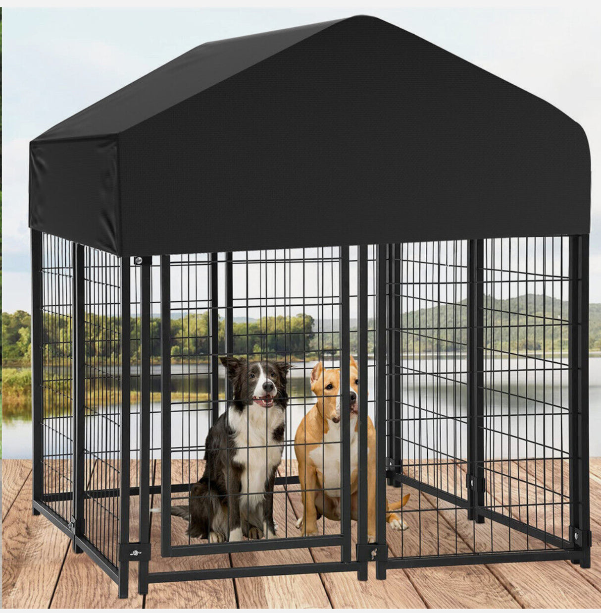 Universal Dog Kennel Pet House Enclosure Sturdy& Strong Run Cage Playpen Barrier