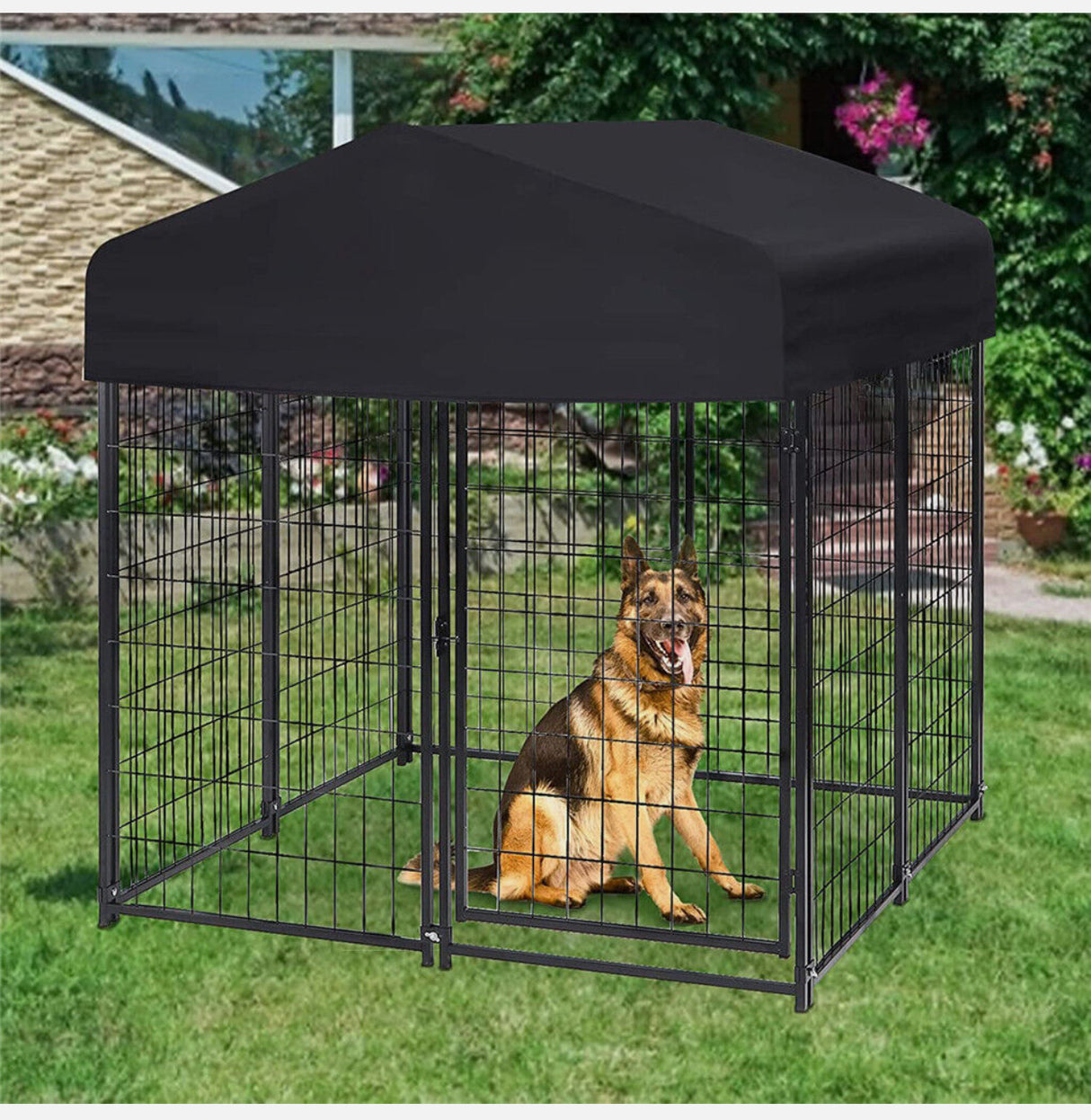 Universal Dog Kennel Pet House Enclosure Sturdy& Strong Run Cage Playpen Barrier