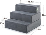 Easy Pet Stairs for Dog and Cat Step/Pet Ramp/Pet Ladder, Small, Charcoal