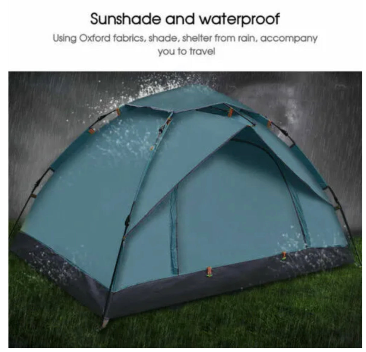 Waterproof Automatic Quick Open Camping Outdoor Tent UV Protection 3-4 Persons