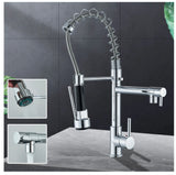 Chrome Kitchen Tap Pull Out Mixer Taps Sink Basin Faucet Vanity 360° Swivel