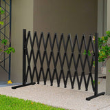 Expandable Fence Gate Garden Security Gates Metal Retractable Indoor Outdoor Safety Barrier Traffic White