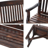 Outdoor Garden Bench Seat, 160cm Length Wooden Benches Relax Lounge Chair Dining Chairs Lounger Park Patio Porch Backyard Terrace Balcony Kids Furniture, 3 Timber Water-Repellent