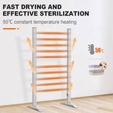 Heated Towel Rail, Electric Towel Warmer Rack, Freestanding Electric Rails Dryer Warmer Ladder Rack, 10-Bar