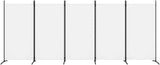 5-Panel Room Divider - Fabric Room Partition for Living Room and Bedroom, Foldable and Portable Design with Iron Frame