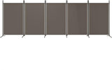 5-Panel Room Divider - Fabric Room Partition for Living Room and Bedroom, Foldable and Portable Design with Iron Frame