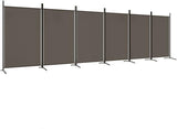 Durable Fabric 6-Panel Room Divider - Anthracite - Versatile Utilisation, Easy to Store, Provides Sun Blockage and Privacy Protection