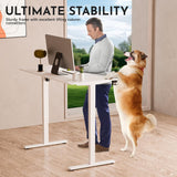 Ergonomic Standing Desk Adjustable Height 71cm to 116 cm Electric Sit-Stand Lift Computer Desk,Memory Modern Lift Electric Gaming Desktop Work Standing Desk for Home, Office, Gaming（White）