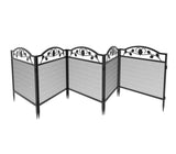 5 Panel Garden Fence Gate Expandable Barrier Rustproof Metal Pet Indoor Outdoor