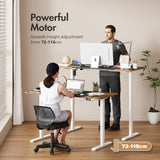 Electric Standing Desk,Ergonomic Sit Stand Desk Height Adjustable Motorised Computer Workstation 140cm Splice Desktop