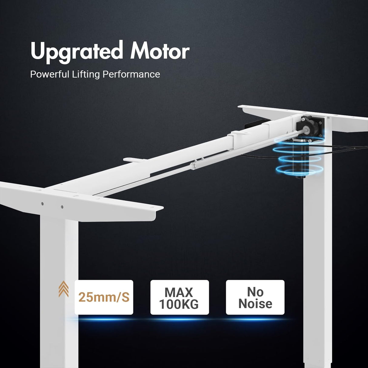 Electric Standing Desk,Ergonomic Sit Stand Desk Height Adjustable Motorised Computer Workstation 140cm Splice Desktop