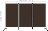 3 Panels Privacy Room Divider Partition Folding Foldable Screen Panel Iron