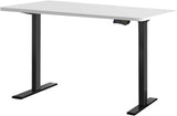 Electric Standing Desk - Motorized Height Adjustable Sit Stand Table with Touch Control Panel and Cable Management - Ideal for Home Office and Workstation Ergonomics(Black Frame+120cm Brown Top)