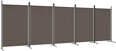 5-Panel Room Divider - Fabric Room Partition for Living Room and Bedroom, Foldable and Portable Design with Iron Frame