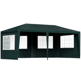 Marquee Gazebo, Camping Tent Wedding Gazebos Garden Shed Outdoor Party Canopy Patio Carport Car, Green 4 Window Wall Carry Bag Water Resistant and UV 3x6