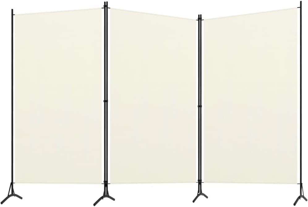 3 Panels Privacy Room Divider Partition Folding Foldable Screen Panel Iron