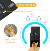 Chicken Coop Automatic Door, Chicken Automatic Door, Automatic Chicken Coop Door with Timer Aluminum Alloy Ip45 Waterproof Led Display Battery Powered Auto Chicken Door Opener