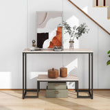 2-Tier Sofa Console Table Narrow Sofa Table Industrial Entryway Table Rustic Hallway Table Modern Display Table Foyer Table for Entryway, Hallway, Sofa, Couch, Living Room