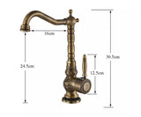 Antique Brass Basin Sink Tap Mixer Bathroom Vanity Sink Single Lever Faucet WELS