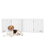 Freestanding Pet Gate,Wooden Dog Gate for Doorways,Dog Gate for Stairs,Pet Barrier Indoor Gate Safety Fence 203x61CM