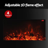 Electric Fireplace Fire Heater Wall Mounted 3D Flame Indoor 2000W Effect