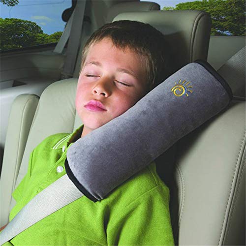 Travel Set of 2 Seatbelt Covers for Adults, Kids - Seat Belt Cushion, Pillow, Pad for a More Comfortable Driving, Shoulder Strap Covers Harness Pad for Car/Bag