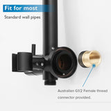 10" Rain Shower Head Set 2 in 1 Wall Mounted Shower Rail 3-Mode Handheld Spray Round Bathroom