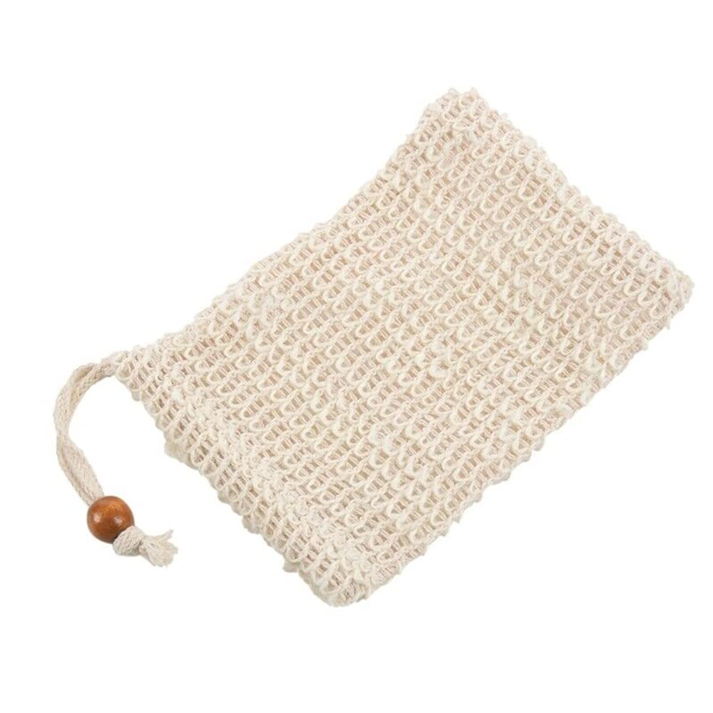 4 Pieces Soap Saver Bag Natural Sisal Exfoliating Soap Pouch for Foaming and Drying The Soap Bars Shower Soap Bag