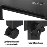 Laptop Standing Desk Table 64-88cm Height Adjustable Sit Stand Desks Desktop Table for Office Study Computer Workstation Home Use Black Whole Piece Monitor Riser