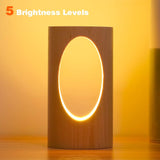 Small Night Lights Bedside Table Lamps Minimalist Solid Wood Table Lamp Bedside Desk Lamp with Wood Cylindrical Shade for Bedroom Dresser Living Room Kids Room DimmableLighting Gift Camping Lights