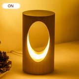 Small Night Lights Bedside Table Lamps Minimalist Solid Wood Table Lamp Bedside Desk Lamp with Wood Cylindrical Shade for Bedroom Dresser Living Room Kids Room DimmableLighting Gift Camping Lights