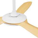 52" Ceiling Fan with Remote Contorl 3 ABS Blades and DC Motor Indoor Fan with Timer and 5 Fan Speeds for Home Living Room Wood