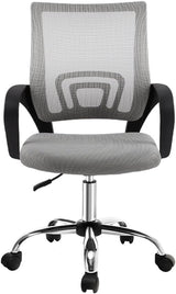 Ergonomic Office Chair Mesh Computer Desk Chairs Height Adjustable Seat with Lumbar Support, High Back and 360°-Swivel Seating for Gaming Room Executive Home