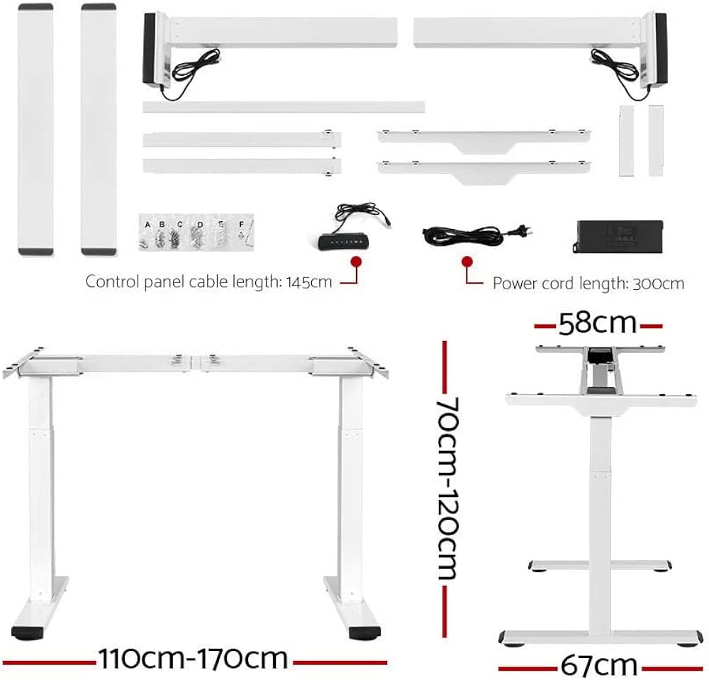 Electric Laptop Standing Desk 70-120cm Height Adjustable Sit Stand Desks 120cm X 60cm Desktop Table for Office Study Computer Workstation Home Use White Dual Motor Whole Piece Monitor Riser