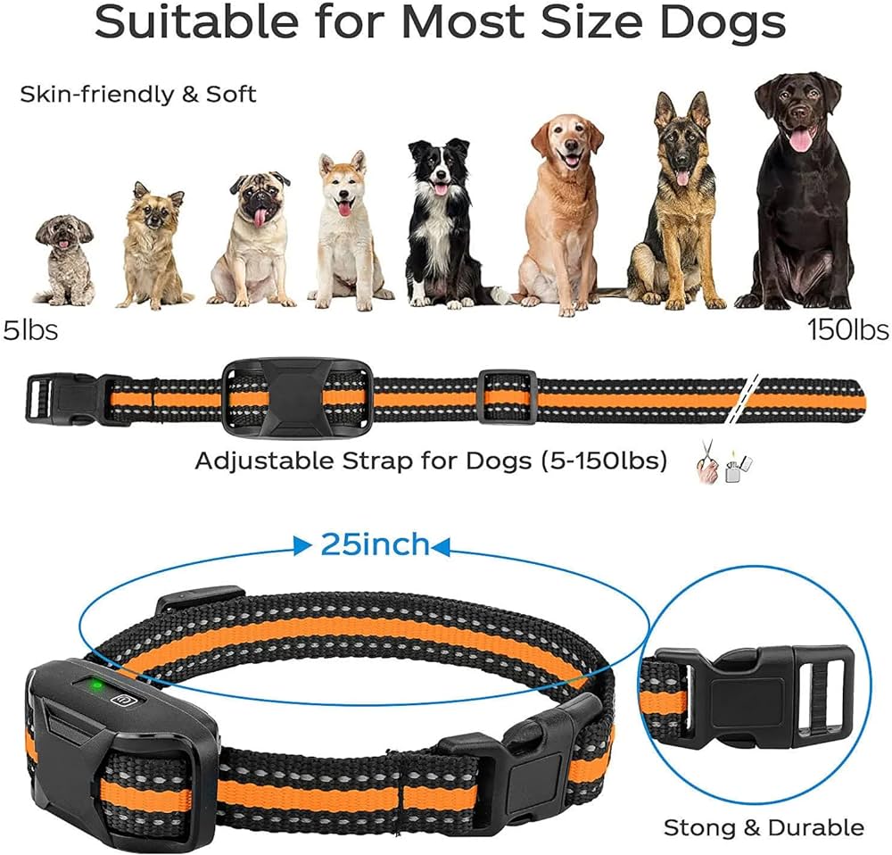 Dog Shock Collar - 3300FT Waterproof Training Collar for Dogs Large Medium Small with Rechargeable Remote, Beep (1-8) Vibration (1-16) and Humane Shock (1-99) Modes