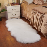 Soft Faux Sheepskin Fur Rug Fluffy Area Rug Floor Mat Luxury Carpets Chair Cover Seat Pad Shaggy Rug for Bedroom Sofa Living Room (2x5 Ft Sheepskin)