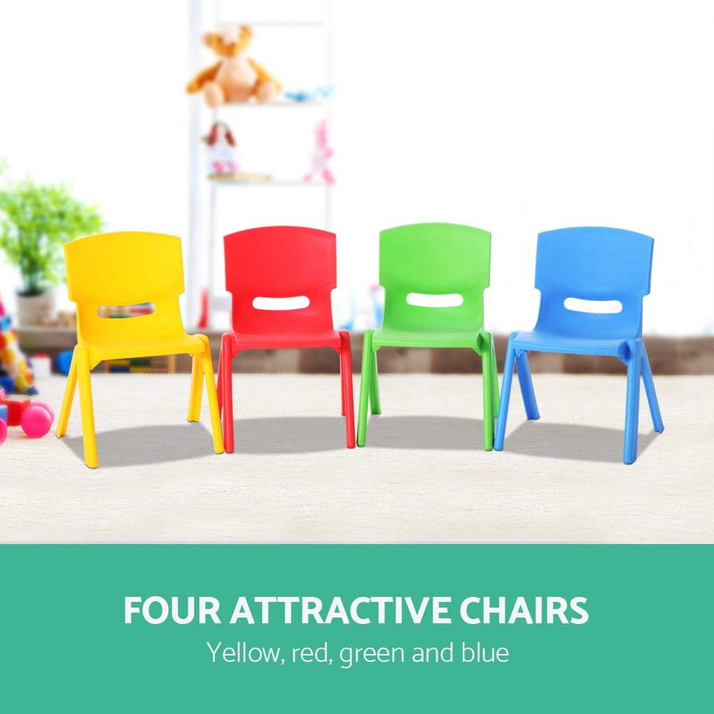 Kids Chair, Children Study Chairs Learning Activity Play Stackable Seat Home Living Room Bedroom Outdoor Furniture, Sturdy Construction Space Saving