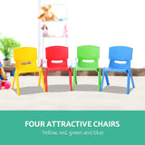 Kids Chair, Children Study Chairs Learning Activity Play Stackable Seat Home Living Room Bedroom Outdoor Furniture, Sturdy Construction Space Saving