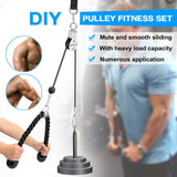 Fitness LAT Pulley System Cable Machine Attachment with Loading Pin for Pull Down Pull Up Crossover DIY Garage Gym Equipments by OWEITE