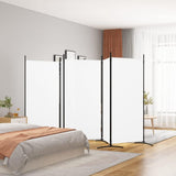 5-Panel Room Divider - Fabric Room Partition for Living Room and Bedroom, Foldable and Portable Design with Iron Frame