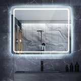 LED Bathroom Mirror Front Light Vanity Mirrors Wall Anti-Fog Makeup Mirror