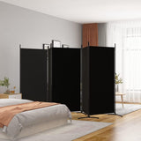 5-Panel Room Divider - Fabric Room Partition for Living Room and Bedroom, Foldable and Portable Design with Iron Frame