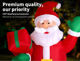 Santaco Inflatable Christmas Outdoor Decorations Santa LED Lights Xmas Party