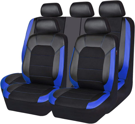 Universal Leather car seat Covers Sport fits Most Cars, SUVs, Trucks, and Vans (Full Set)