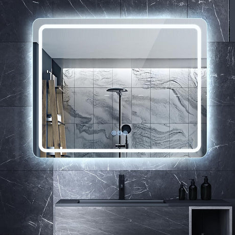 LED Bathroom Mirror Front Light Vanity Mirrors Wall Anti-Fog Makeup Mirror