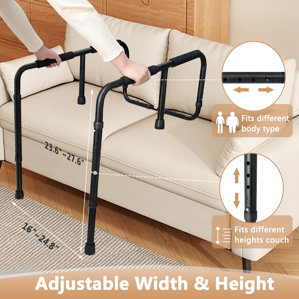 Chair Lift Assist Devices for Seniors Elderly Couch Rail Standing Aids Helper Medical Chair Lift Handicap Couch Cane Mobility Aids for Standing Up Frame Disabled Adjustable Couch Grab Bar