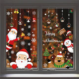 Christmas Window Clings, 218 Pcs Christmas Window Stickers, 10 Sheets Reusable Xmas Window Decals with Santa Claus Reindeer Snowman, Double-Side Xmas Snowflake Window Clings for Winter Party Supplies